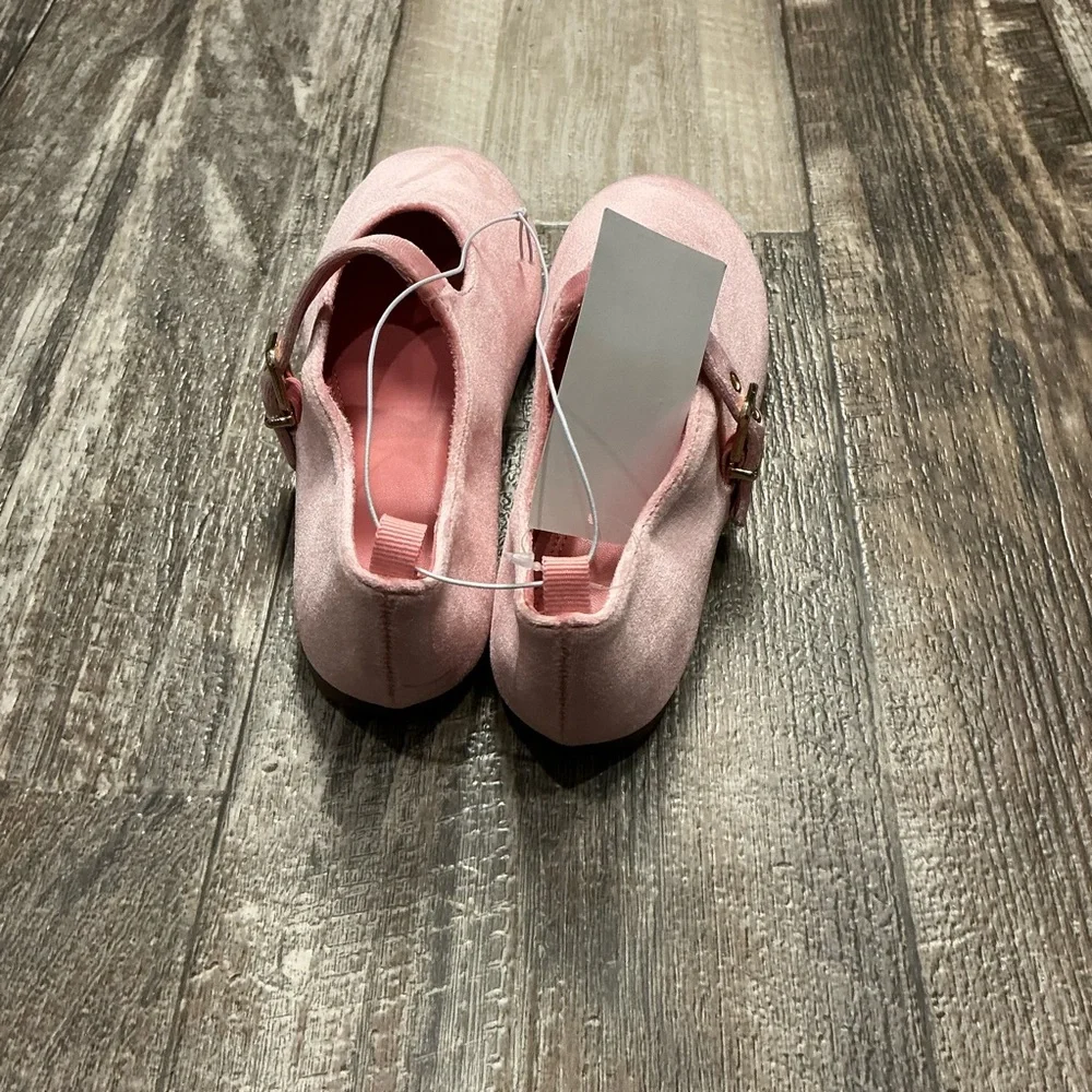 H&M Light Pink Velvet Mary Jane Shoes for Kids Size 13.5 - Picture 11 of 12